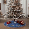 thumbnail image 4 of Rateoe Raccoon blue point Pattern Christmas Tree Skirt with Ties, Christmas Tree Decorations, Farmhouse Christmas Decor Xmas Holiday Decorations-30", 4 of 6
