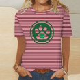 thumbnail image 2 of Camisetas Casuales de Mujer Nueva Moda Impresa Cuello Tripulado Manga Corta, Top Ligero para Diario Y Fiesta, 2 of 4