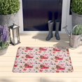 thumbnail image 2 of Pink Christmas Red Truck and Snowman Flannel Non Slip Door Rugs,Washable Door Mats Indoor,Decorative Door Mats,Dirt-Resistant and Absorbent Doormat for Entrance,Bedroom,Kitchen,Bathroom,23.5"x16", 2 of 5