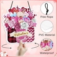 thumbnail image 2 of Double Sided Happy Valentine's Day Door Sign PVC St. Patrick's Day Hanging Sign Reversible Welcome Sign for Porch Farmhouse Valentine Wall Front Door 12.2 x 11.4 in, 2 of 7
