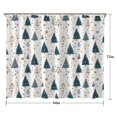 thumbnail image 5 of Blue and Gold Christmas Tree Pattern Shower Curtain 84"x72" ,Bathroom Decorative Shower Curtains Set with 12 Hooks,Modern Waterproof Washable Shower Curtain, 5 of 6