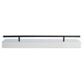 thumbnail image 5 of Melannco Hotel Essentials 24 Inch Natural MDF Shelves with Metal Rail White, 5 of 15