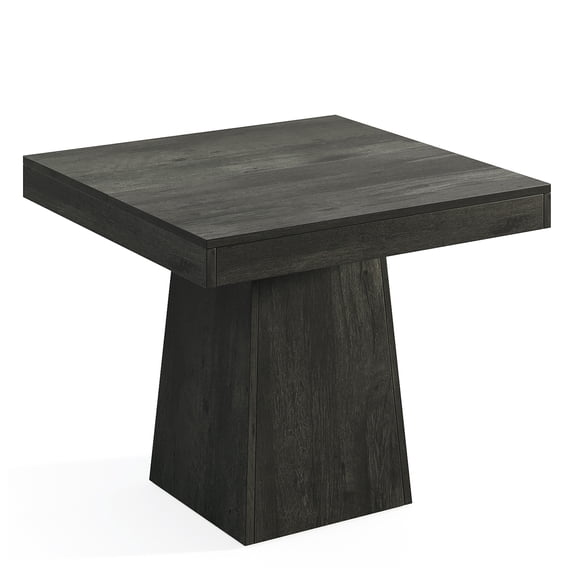 KIOOTTO 31.5" Square Dining Table for 4, Small Farmhouse Kitchen Table with Thick Wood Top and Sturdy Pedestal Base, Compact Dinner Table for Apartment, Dining Room, Breakfast Nook