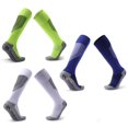 thumbnail image 1 of Calcetines De Fútbol Antideslizantes, Calcetines De Baloncesto Gruesos, Calcetines De Algodón Transpirables Antideslizantes Para Fútbol, ​​Baloncesto, Hockey, Actividad 3 Pares Yuarrent OD013871-00, 1 of 6