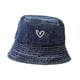 thumbnail image 2 of Sombrero para el de niños Portable Lindo Bucket Sombrero para actividades al aire libre Viajes cortos Summer azul oscuro, 2 of 8