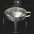 thumbnail image 2 of 1Pc Metal Stainless Steel Funnel 135x112x120mm Silver Funnels Kitchen Use Supplies for Filling Bottles Transferring Liquids Coffee Beans Spice Blends s for DIY, 2 of 3