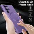 thumbnail image 5 of ELEHOLD Soft Shockproof Case for Samsung Galaxy S24 Ultra,Camera Lens Protector Mag Safe Compatible Anti-Fingerprint Anti-Scratch Protective Silicone Shell Galaxy S24 Ultra Case,Purple, 5 of 6