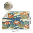 thumbnail image 4 of Qxltty Cute Clownfish Patterns Leather Drying Mat for Kitchen Countertops Coffee Mats Hide Stain Quickly Absorbs Water Tableware Decor, 4 of 6