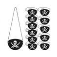 thumbnail image 1 of Parche de ojo de pirata, parche de ojo de esqueleto de capitán de un solo ojo de fieltro negro para fiesta temática de pirata de Navidad de Halloween (12 piezas) oso de fresa Electrónica, 1 of 5