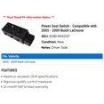 thumbnail image 2 of Power Seat Switch - Compatible with 2005 - 2009 Buick LaCrosse 2006 2007 2008, 2 of 2