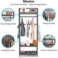 thumbnail image 4 of Tribesigns Small Heavy Duty Clothes Rack with Shelf and Hanging Rod, Freestanding Closet Organizer, Industrial Garments Rack for Small Space, Bedroom,27'' W X15" D X69'' H, Max Load 300LBS, 4 of 7