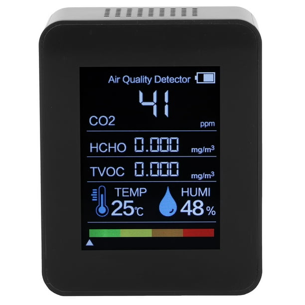 Herwey Moniteur de qualité de l'air CO2 TVOC Détecteur d'humidité