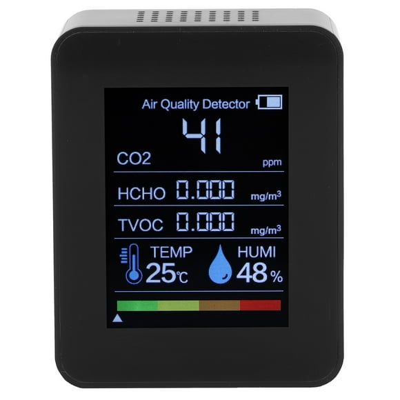 Cergrey Carbon Dioxide Monitor, Portable CO2 Detector, For Home With Alarm Function Temperature Humidity Monitor Office