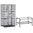 thumbnail image 4 of Yaheetech 69''H Extra Large Rolling Metal Pet Cage with Detachable Stand, Black, 4 of 8