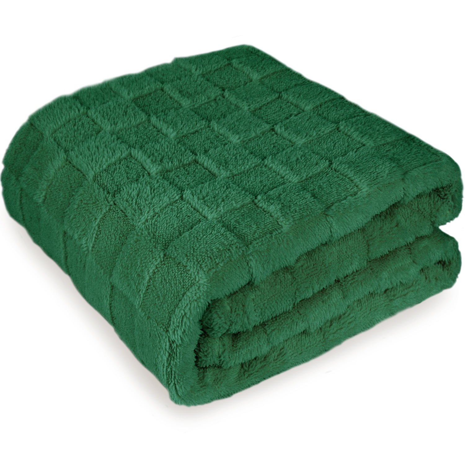 Throw Blanket Fuzzy Plaid Blanket for Sofa Couch or Bed, Throw Size