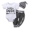 thumbnail image 3 of GYRATEDREAM Infant Baby Boys Summer Outfits Short Sleeve Romper Pants Set for 0-18 Months Baby Boys Clothing, 3 of 9