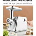 thumbnail image 4 of Electric Meat Grinder, Multifunctional Household Food Processing Machine, Stainless Steel White, 4 of 8