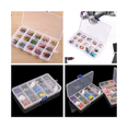 thumbnail image 3 of Caja organizadora de plástico, paquete de 4 organizadores de cuentas transparentes para aparejos de joyería, aretes, cuentas artesanales (15 rejillas), 3 of 6