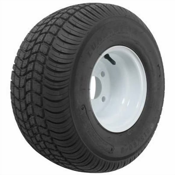 Americana Tire and Wheel Tire/Wheel Assembly 3H390 Tire/Wheel Assembly; Loadstar K399; Solid Center/2 Piece Welded Steel Construction/Painted/White; ST205 X 65-10; 1 Year Worry-Free Tire Warranty