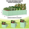 thumbnail image 2 of Ourlova 8x4x2FT Raised Garden Bed, Galvanized Outdoor Planter, Rectangular Metal Box for Gardening, 2 of 9