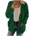 thumbnail image 1 of Liquidation d'Hiver Cardigans pour Femmes Manches Longues Manteau Ample Cardigan Chandail Uni, 1 of 6