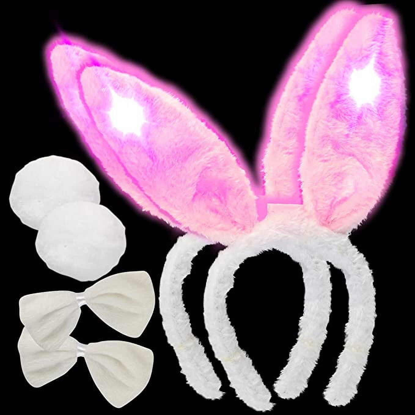 ? - 3 ? SETS of Bunny Ears! SCS Direct Easter Bunny Ears 3pk Set with LED Ears, Bowtie  main image 4