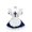 4#Navy, variant on Taylonsss Women's Cosplay Dress Solid Color Cute Japanese Maid Style Square Neck Short Sleeve Knee-Length Anime Costume