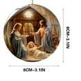 thumbnail image 3 of Christmas Birth Sublimation Religious Decoration Christmas Decor Christmas Decorations Wreath Hanging Christmas Tree Hanging, 3 of 5