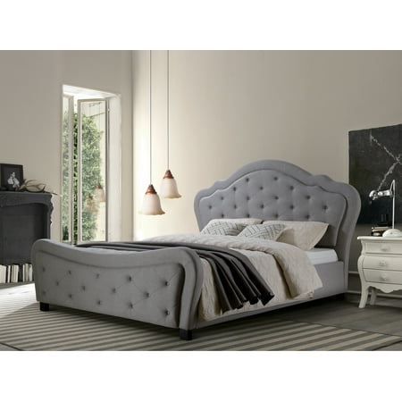Best Quality Furniture Upholstered Bed Gray or Beige in Multipe (Best Quality Furniture Glam Grey 4 Piece Bedroom Set)