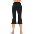 thumbnail image 4 of Taqqpue Flare Yoga Pants with Pockets for Women Pure Color High Waist Pocket Sports Fitness Yoga Wide Leg Capris Pants Crossover Workout Pants Bootcut Yoga Leggings, 4 of 7