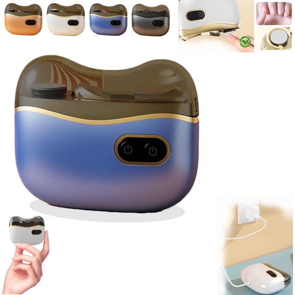 2-in-1 Electric Nail Clipper & Polisher,Automatic Trimmer File for Thick Toenails Kit,Quiet Automatic Nail Trimmer with Built-in Nail Storage,Two Speeds,Rechargeable,Safe Electric Nail File