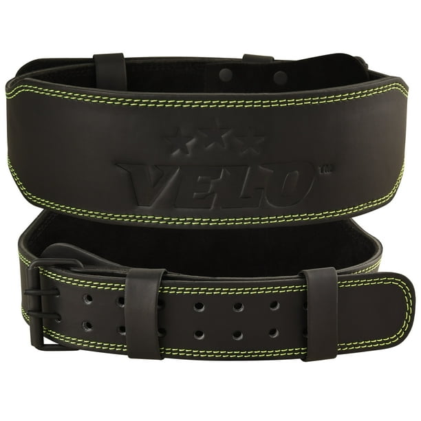 VELO 4 inch Hide Leather Weight Belt Emboss Back Support - Walmart.com