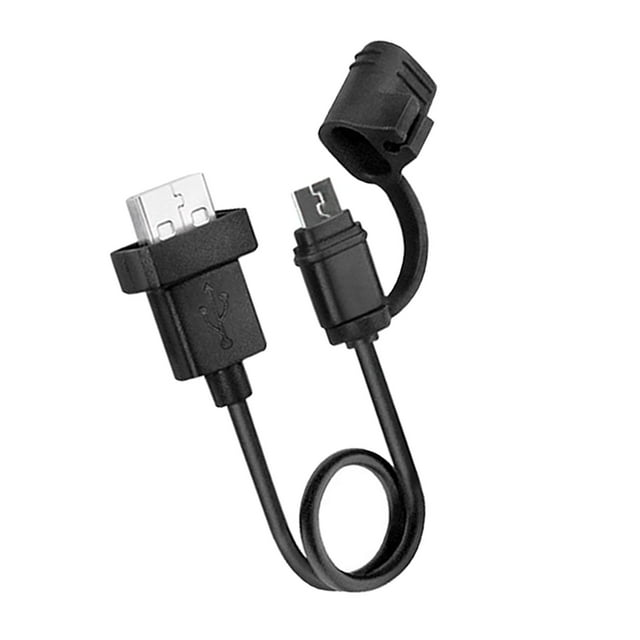 Cable de carga para teléfono de motocicleta, cable conector de cargador de teléfono celular corto, resistente al agua Tipo Micro
