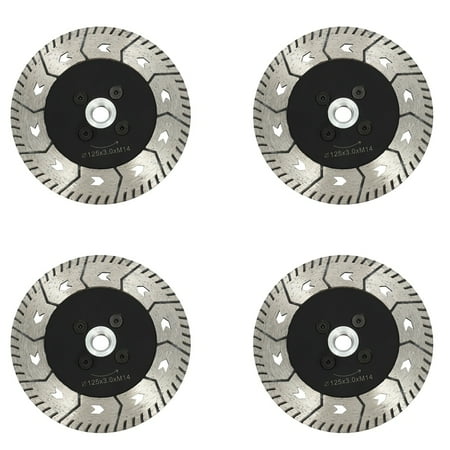 

4 Pcs 125 x 2.8mm M14 Double-Sided Diamond Saw Blade Grinding Slice Sharp Type with Flange
