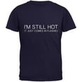 thumbnail image 1 of J'ai Encore Chaud, Ça Ne Vient Qu'en Flashs T-Shirt pour Adulte Bleu Marine, 1 of 1