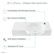 Chateau 30 Right Side Faucet Wall-Mount Bathroom Sink