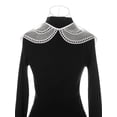 thumbnail image 3 of INSPIRE CHIC Detachable Fake Collar, Semi-Sheer Embroidery Mini Cape Neck Ruff Dickey False Collar for Blouse One Size White-3, 3 of 5