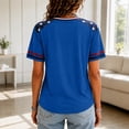 thumbnail image 5 of 9/11 25th Anniversary Shirt Womens WE Will Never Forget Tee Shirts | Lightweight Fabric, V Neck Short Sleeve Tops, American Flag, 2001-2026 25Th Anniversary Tops, Patriotic Honor Tee Shirt Blue,S, 5 of 5