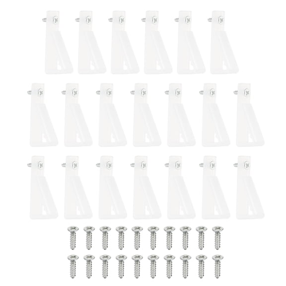 Uxcell LED Strip Light Clips, 40 Pack Light Hooks Fixing Clips Clamp Holders with Screws for 8-10mm Neon RGB Light Cable Ribbon, Transparent