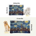 thumbnail image 4 of Qxltty City Night View Ped Pad Wear-resistant and Hard to Bite Through Sleeping Pad for Small Medium Large Dogs Winter Pet Bed 36×24in, 4 of 6