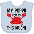 thumbnail image 3 of Inktastic My Poppa Loves Me Childs Crab Boys or Girls Baby Bib, 3 of 4