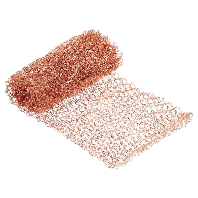 Unique Bargains 4'x39' Copper Mesh Roll Pure Copper Wire Mesh Corrugated Shape 4-Strand Mesh Screen
