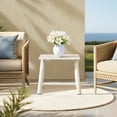 thumbnail image 1 of Atlas 19.5" Square Outdoor Patio Side Table Light Beige Gray Aluminum, 1 of 10