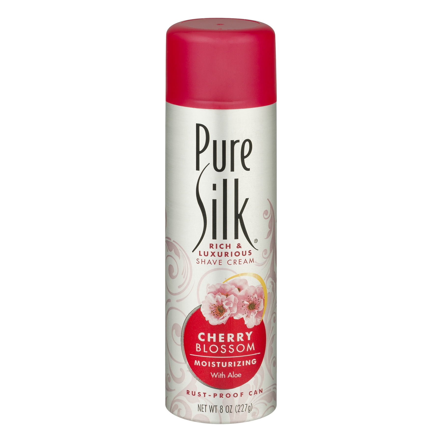 Pure Silk Shave Cream for Women, Cherry Blossom, 8 ounces