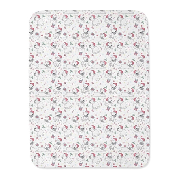 Cute Christmas Pug Pattern Blanket  -Image by Shutterstock,