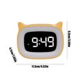 thumbnail image 3 of Desk Accessories Qwtwty Digital Electronic Clock LED Display Electronic Clock Stereo Digital Display Snooze Alarm Clock 12/24H Switching Temperature Display, 3 of 6