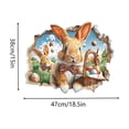 thumbnail image 2 of Happy Easter Wall 3D Bunny Wall Easter Eggs Wall Stickers Large Rabbit Wall Decals Removable Cute Bunny Wall Stickers Cartoon Bunny Wall Decals for Kids Stickers Toddlers Skateboarding Stickers Pack, 2 of 6