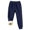 thumbnail image 5 of CAICJ98 Boys Girls Jogger Pants Fleece Lined Pants Soft Pull On Pants with Elastic Waistband, Casual Athletic Sweatpants Boys Girls (Navy,13-14 Years), 5 of 6