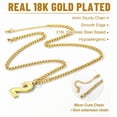 thumbnail image 5 of KeyStyle Baseball Necklaces for Men Gold Plated Number Pendant Necklace for Sports Athlete Mens Chain Necklace Birthday Gifts for Men, 5 of 10