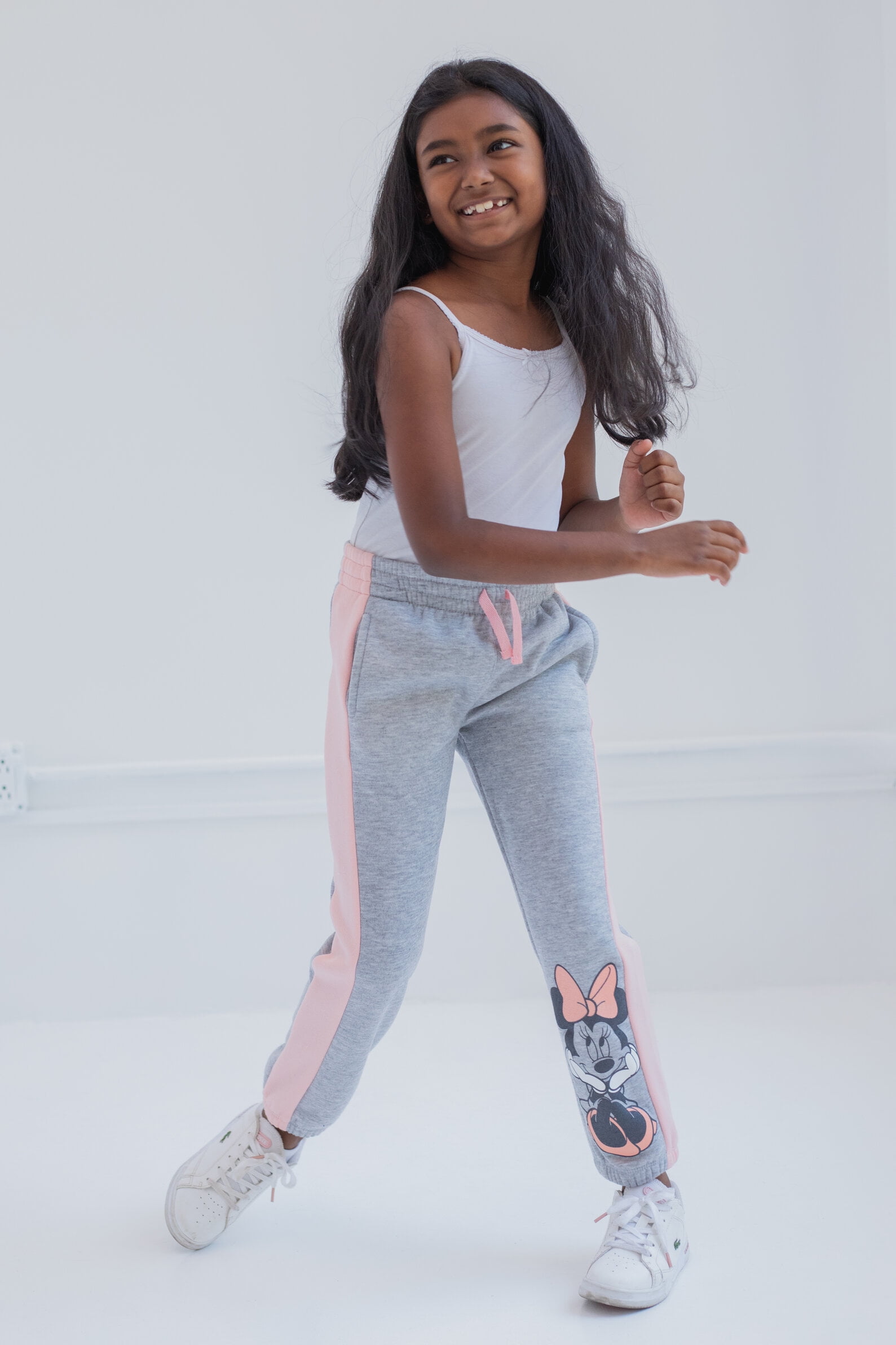 Disney Minnie Mouse Little Girls Fleece 2 Pack Jogger Pants Toddler to Big Kid